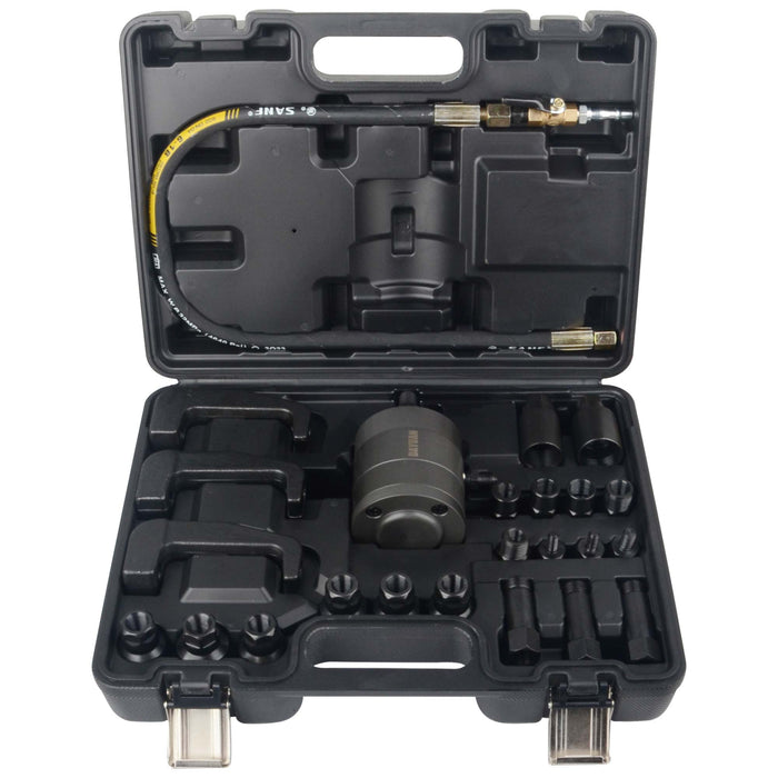 24pcs Professional Pneumatic Diesel Injector Puller Air Vibration Injector Removal Tool Kit