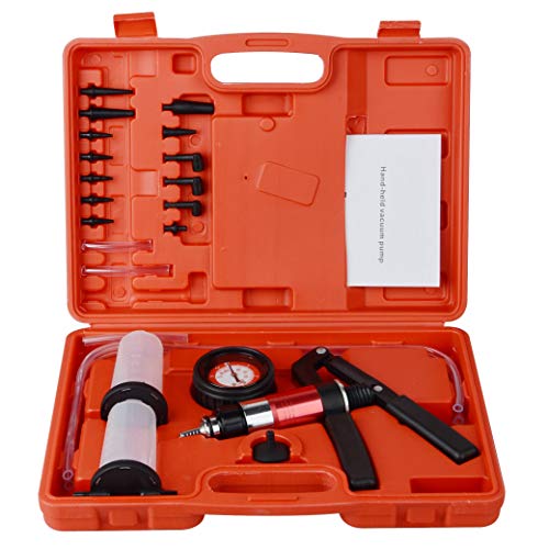 DAYUAN 21pcs Hand Held Vacuum and Pressure Pump One-man Brake Bleeding Kit