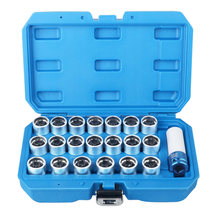 21pc VW Vag Audi Master Locking Wheel Nut Key Socket Tool Set Rim Lock