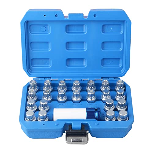 DAYUAN 23pcs Wheel Lock Lug Nut Remover Kit, Wheel Anti-Theft Screw Removal Key Socket Set with Adapter Compatible with VW Audi