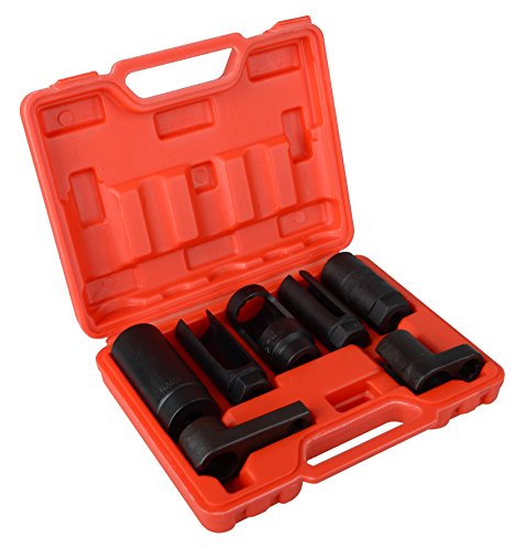 7Pcs Oxygen Sensor Remover Set,3/8" & 1/2" Drive Oil Pressure Sending Unit Removal Kit O2 Sensor Socket Set