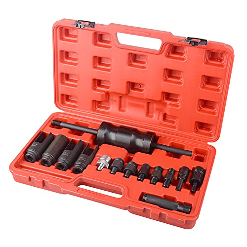 14 Piece Injection Puller Tool Bosch Delphi Deso Siemens Diesel Injector Remover