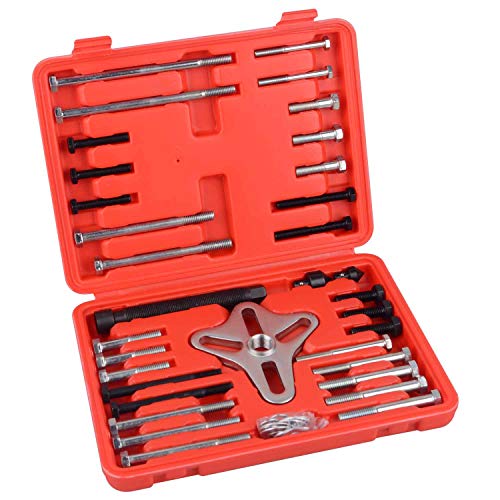 46Pcs Harmonic Balancer Puller Set, Steering Wheel Puller, Gear Puller, Crank Shaft Pulley